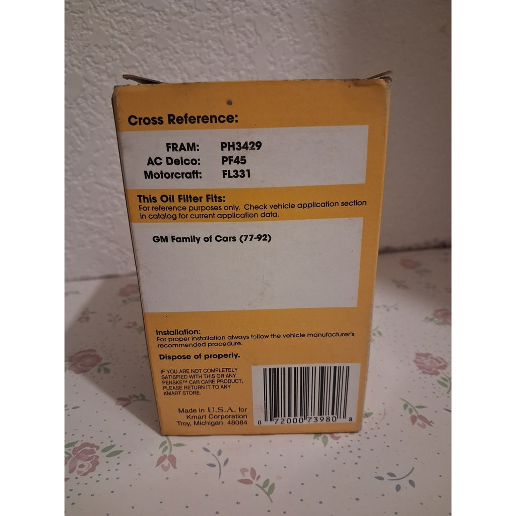 Penske Car Care PN3429 Spin-On Engine Oil Filter