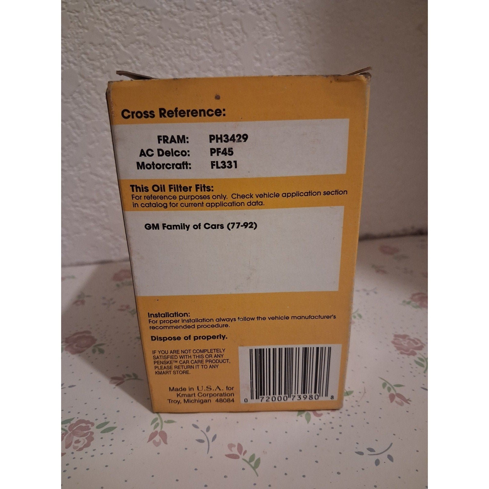 Penske Car Care PN3429 Spin-On Engine Oil Filter