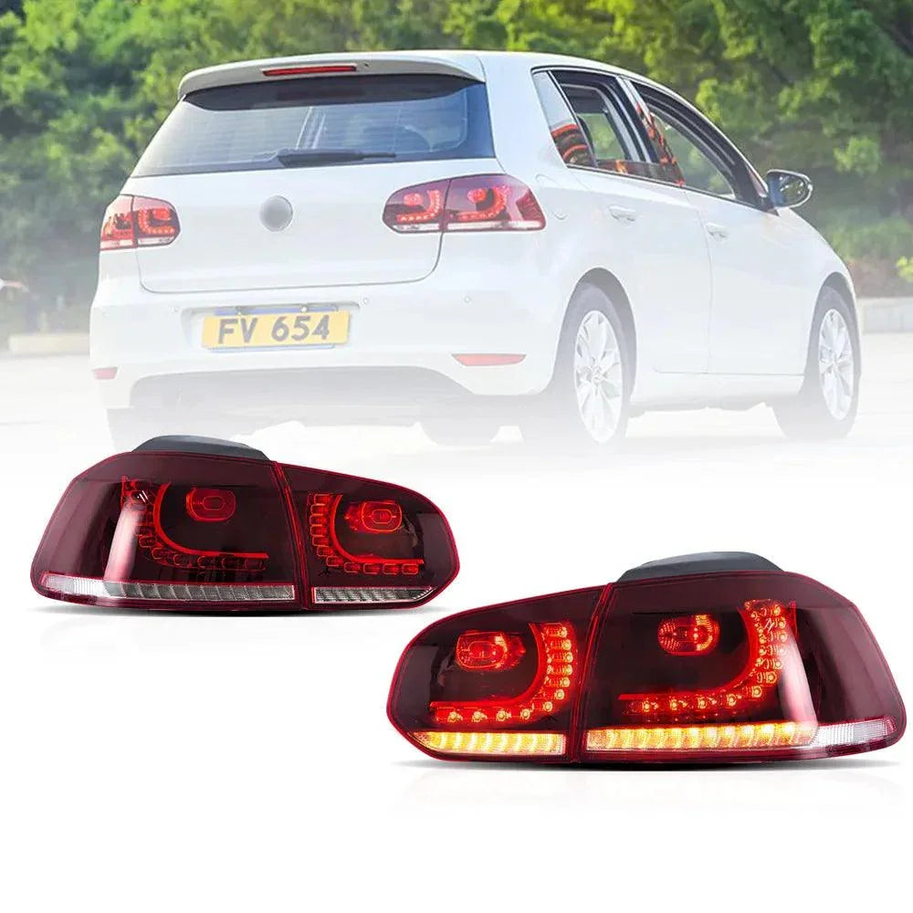 Vland LED Tail Light Assembly for 2009-2014 VW Golf 6th Gen Mk6 Hatchback