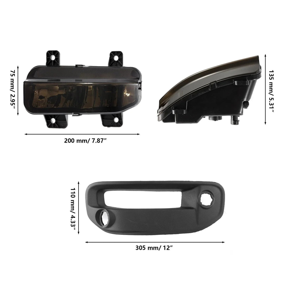 Auxbeam LED Fog Light Set Bumper Driving Light for Dodge Ram 1500 2019-2022