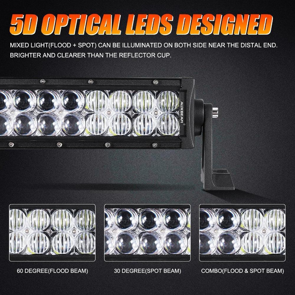 Auxbeam 42 Inch 5D Series Straight LED Light Bar for Ford Bronco 2/4 Door 2021