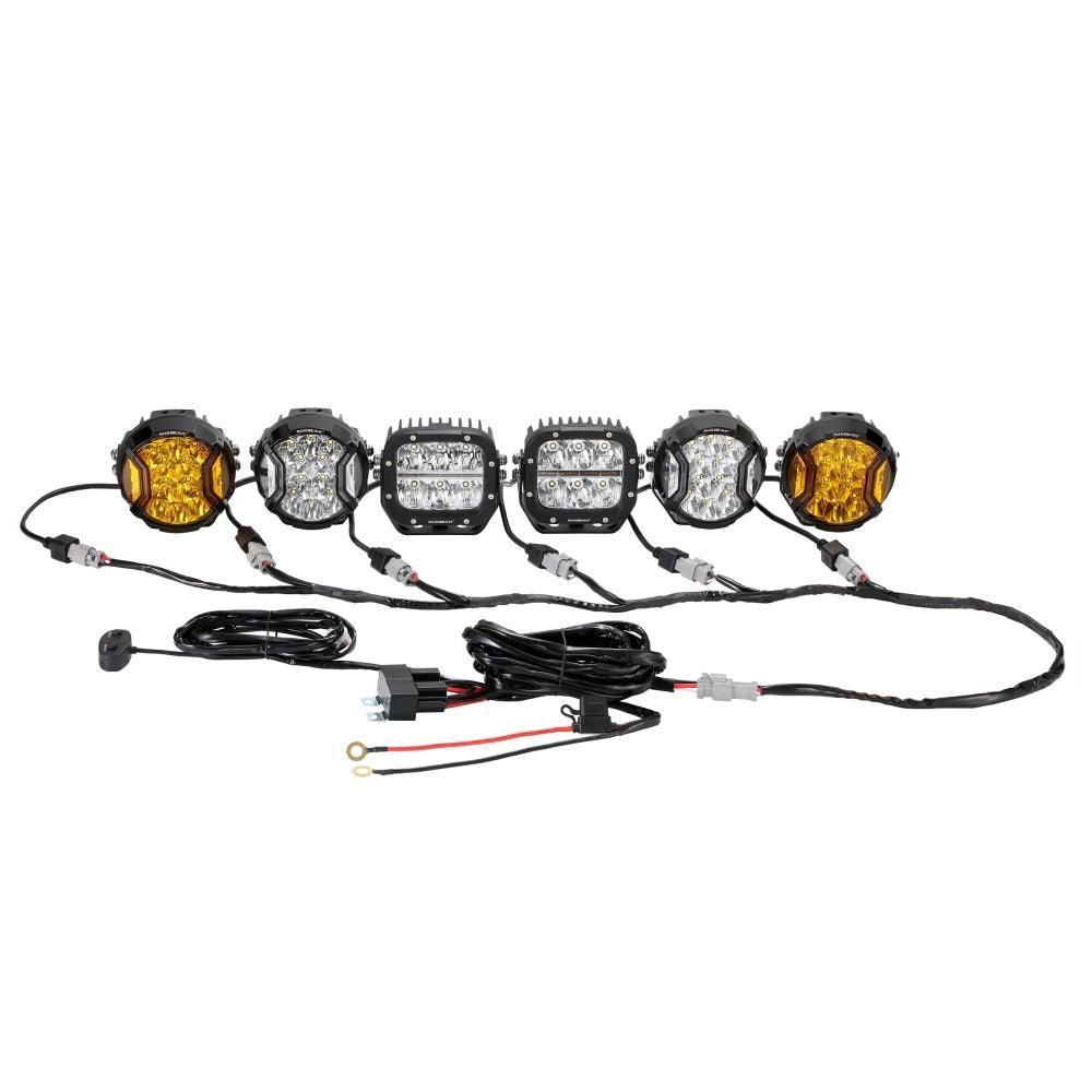 6-LED Pod Light Power Wiring Harness Kit with 3 PIN DT Plug