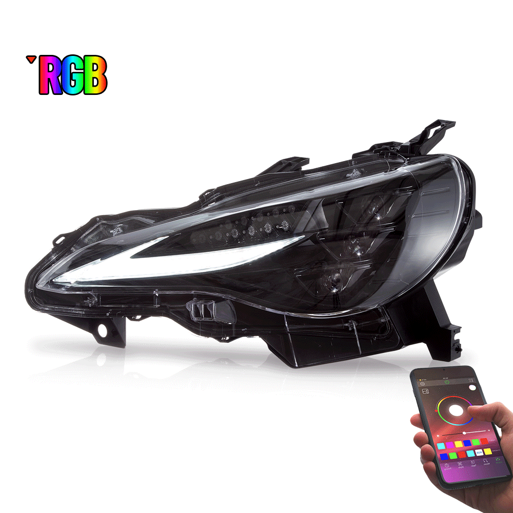 Vland RGB LED Headlight Assembly for 2012-2021 Toyota 86, Subaru BRZ, Scion FR-S