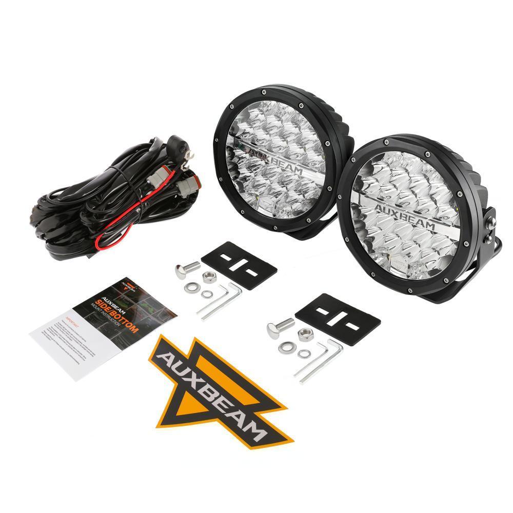 7 Inch 240W Round Offroad LED Driving Lights with DRL+Amber/Black Covers(Optional) for SUV ATV UTV Trucks Pickup Boat