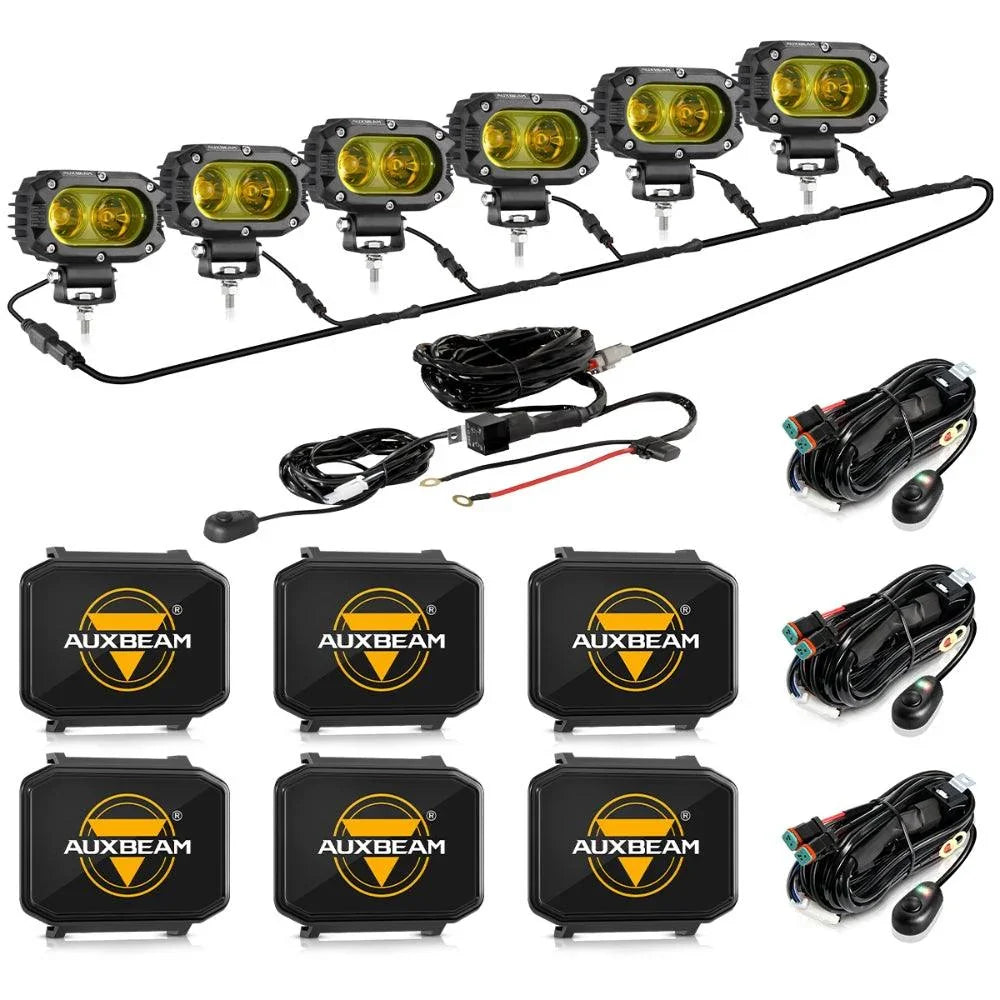 R4 Series | 4 Inch 60W LED Pods Light Flood Beam Amber Light