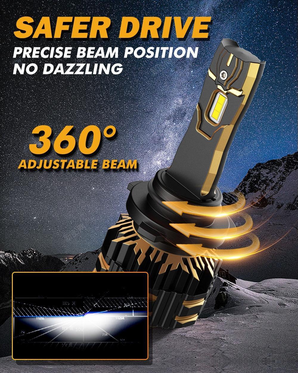Auxbeam LED Headlight Bulbs Bundle for 2003-2004 Toyota 4Runner 9005 9006