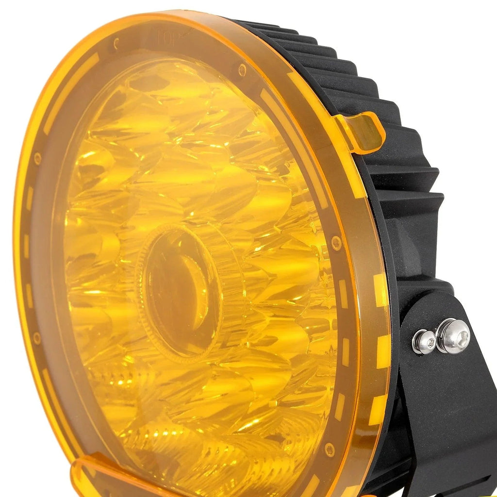 (2pcs/set) 9 Inch Round LED Driving Light Amber Cover Light Shield Cover
