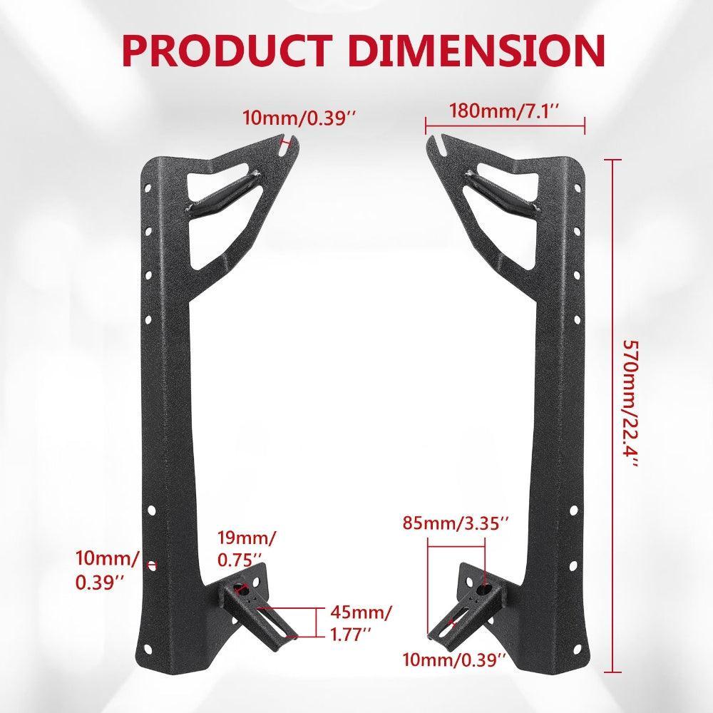 Auxbeam 52" Straight Light Bar 2 IN 1 Design for 2007-2017 Jeep Wrangler JK