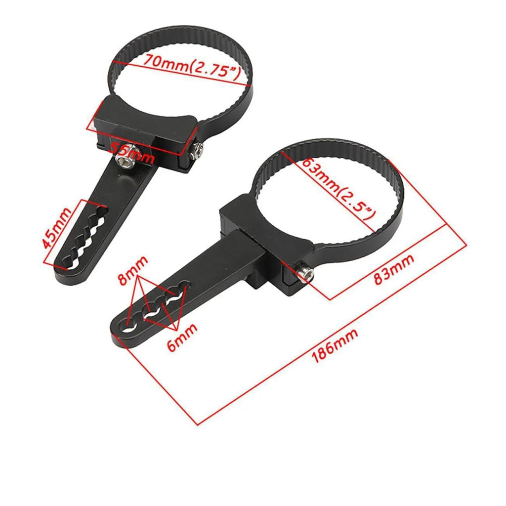 Auxbeam 2.5 Inch Light Bar Mounting Bracket Kit Bull Bar Roll Cage Clamps