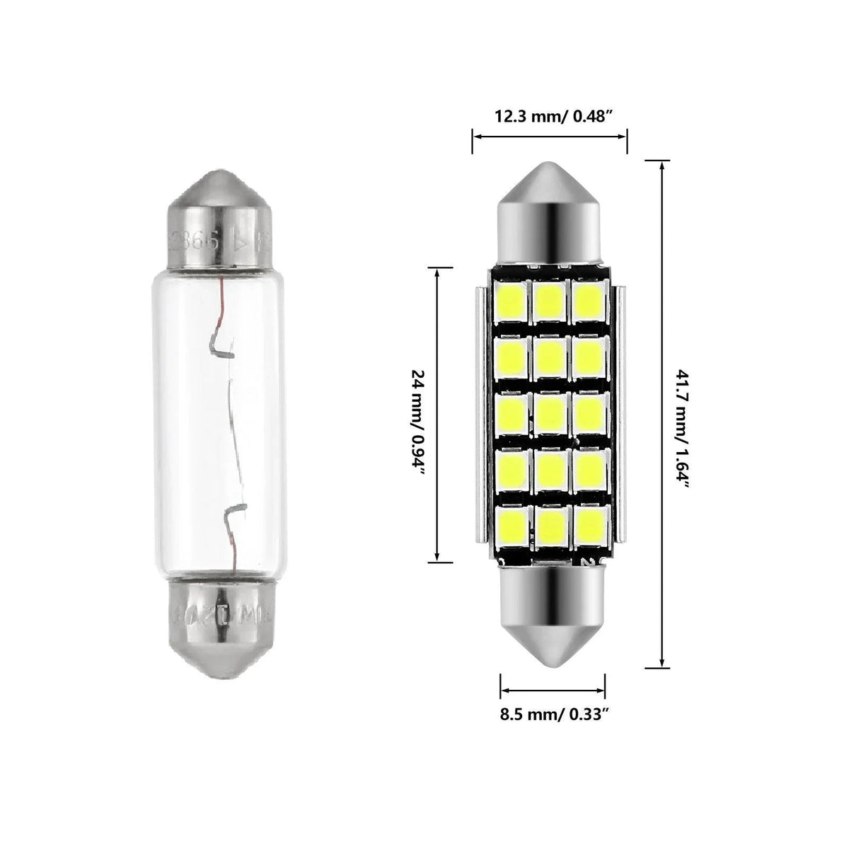 Auxbeam 41MM 578 211-2 212-2 214-2 1.61" Festoon LED Interior/Dome/Map/License