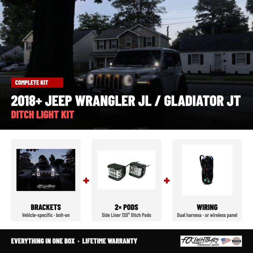 Complete kit: Side Liner 120° Ditch Pods