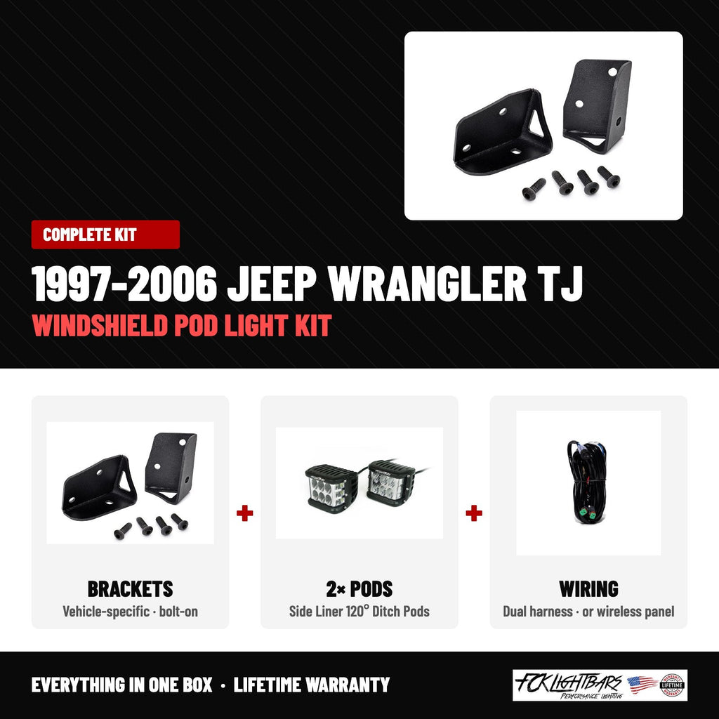 Complete kit: Side Liner 120° Ditch Pods