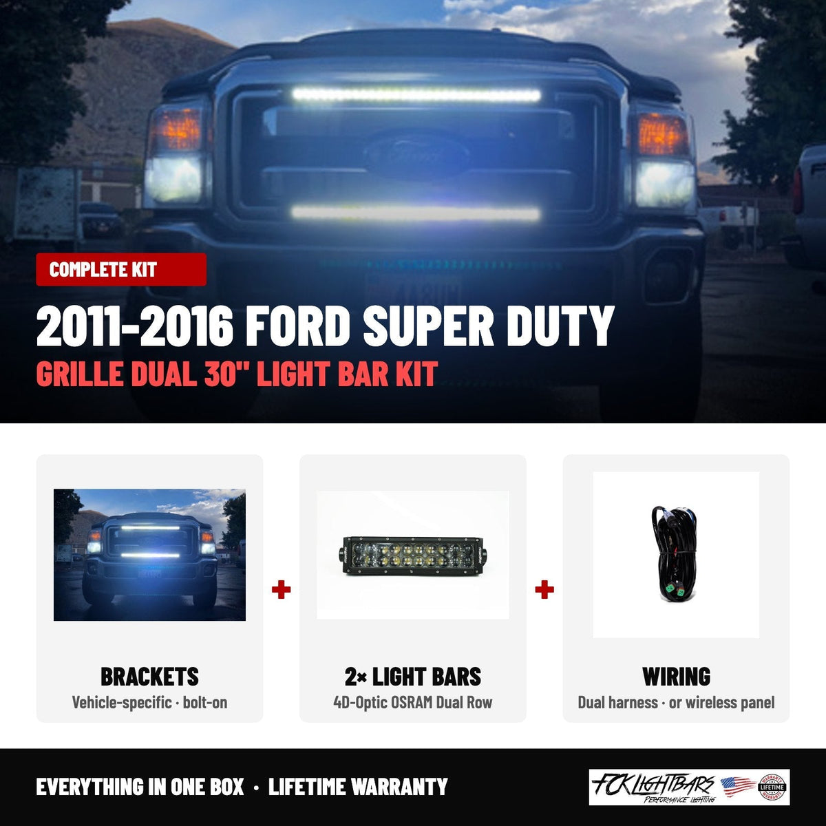 Complete kit: 4D-Optic OSRAM Dual Row