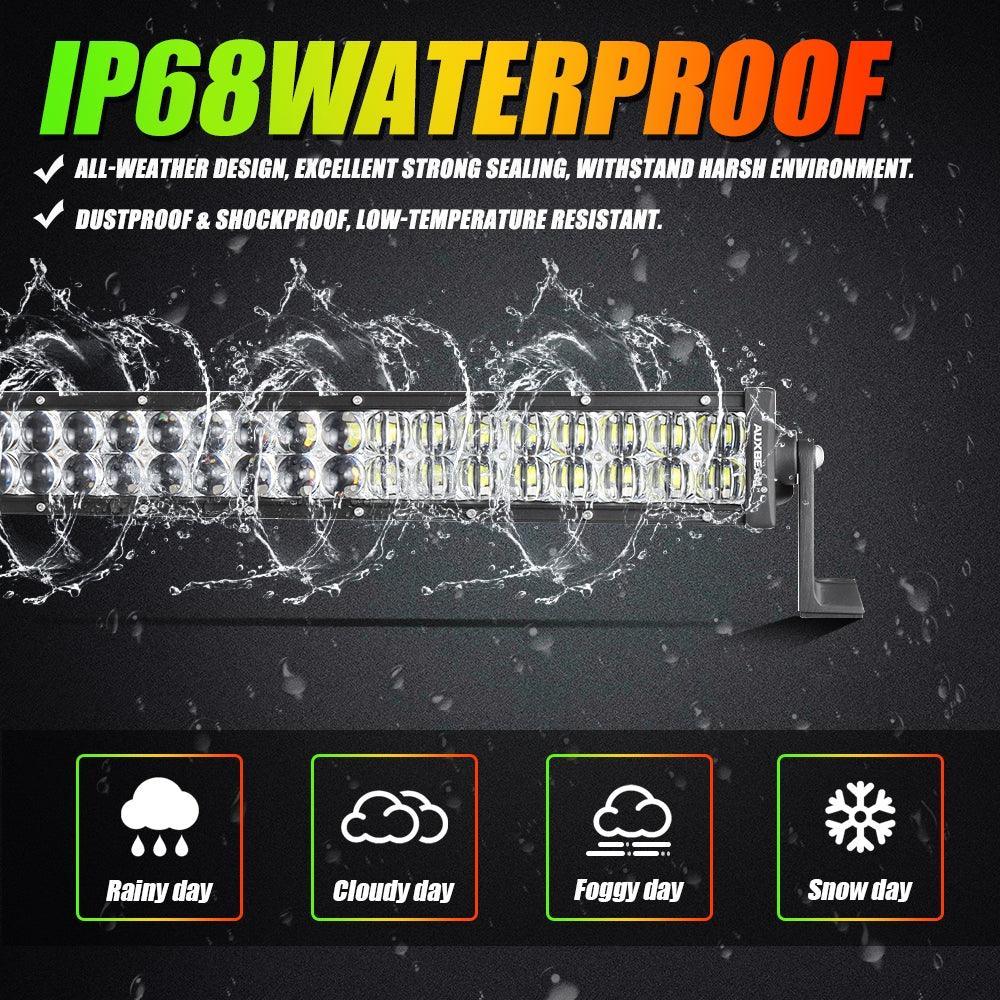 Auxbeam 22 Inch V-PRO Series Straight RGBW Color Changing Off Road Led Light Bar