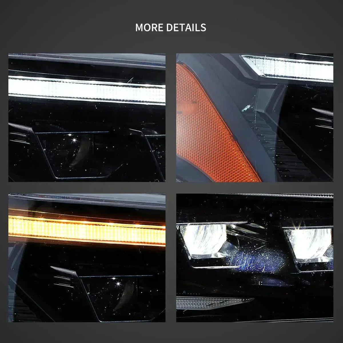Vland LED Headlight Assembly 4Pcs Projector Upgrade for 2014-2024 Toyota 4Runner
