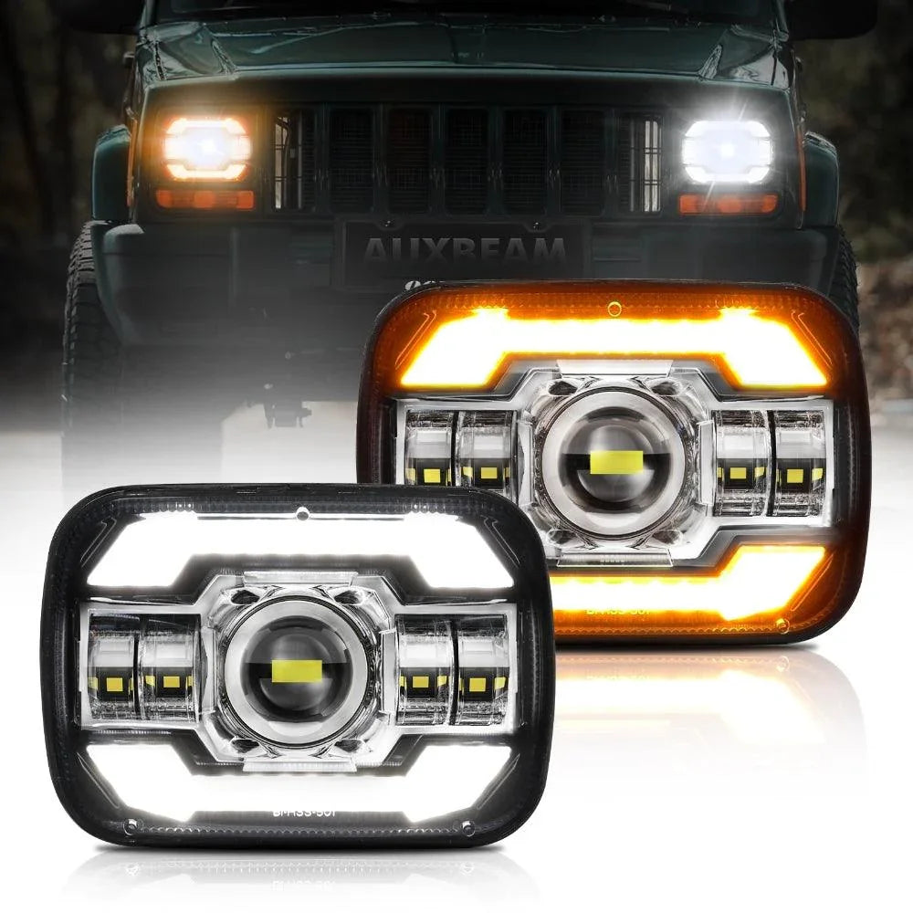 Auxbeam Starlight Flow Series 7x6 Inch Sealed Beam LED Headlights