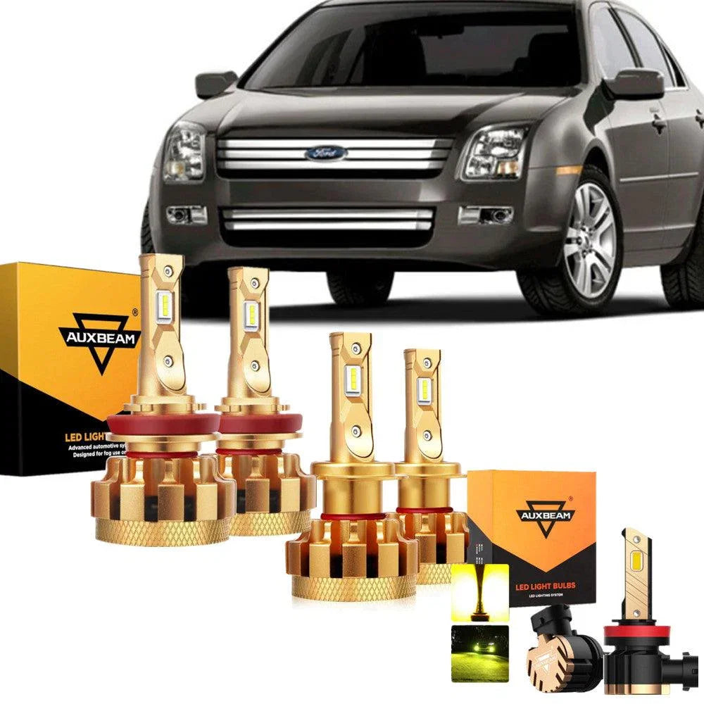 Auxbeam F-16 Plus Series LED High/Low Beam Bulb Bundle for 2018-2020 Ford Fusion