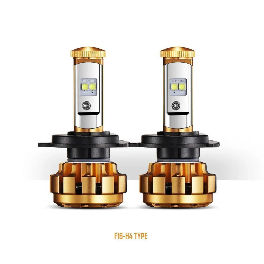 Auxbeam F-16 Series LED light Bulbs 12000LM 60W 6000K White Light
