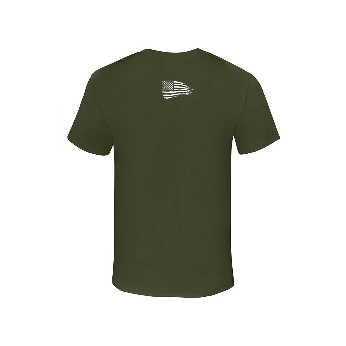 Short Sleeve T-Shirt (Olive/White) (Back)