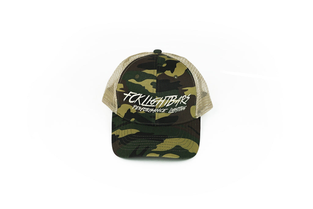FCK Lightbars Snapback Hat – Army Camo / Desert Tan