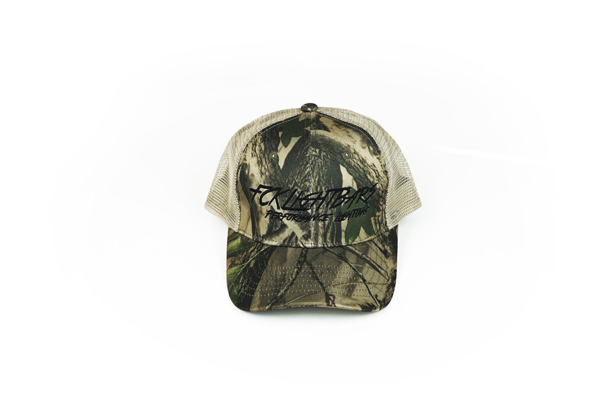 Camo Snapback Hat - White