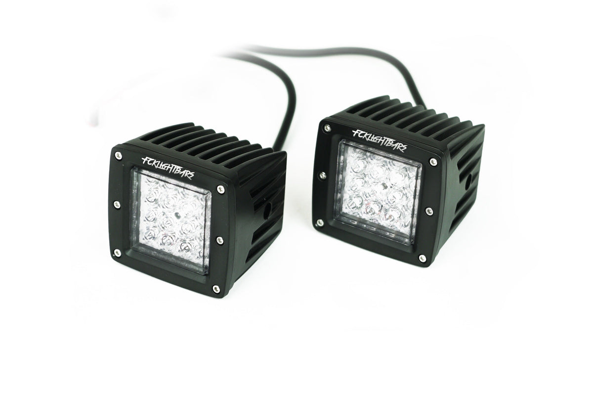 Dual Purpose Chase Pods (Amber/White) - FCK Lightbars LED pods included in vehicle specific light kits