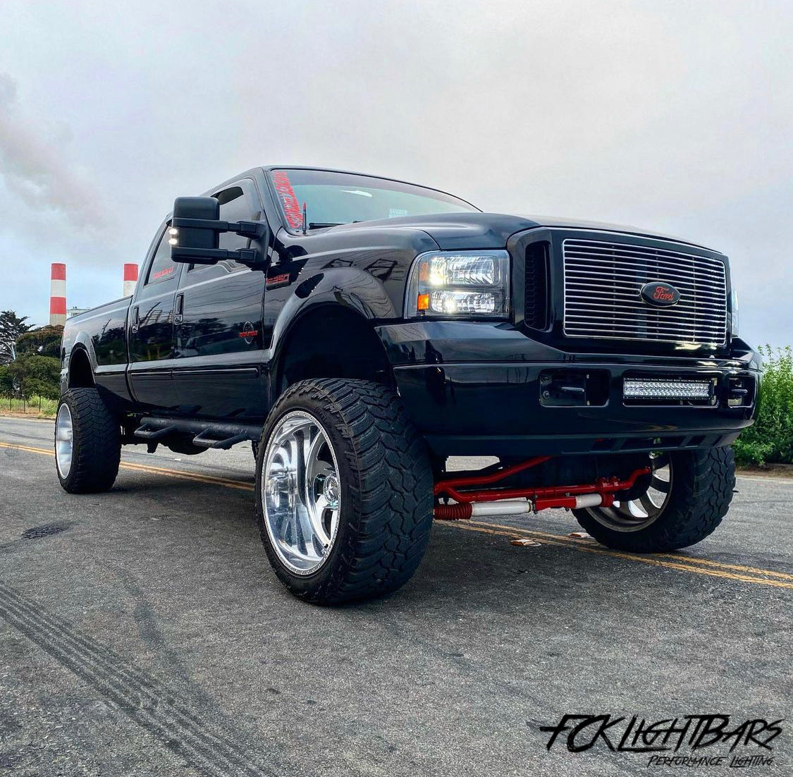 2005-2007 Ford F-250 / F-350 Super Duty Bumper 20" Light Bar Kit - vehicle-specific brackets
