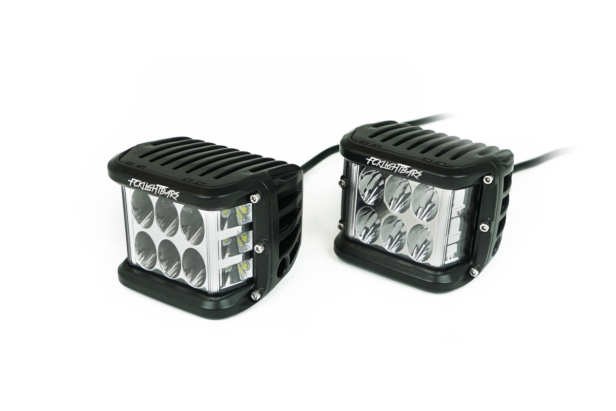Side Liner 120° Ditch Pods - FCK Lightbars LED pods included in vehicle specific light kits