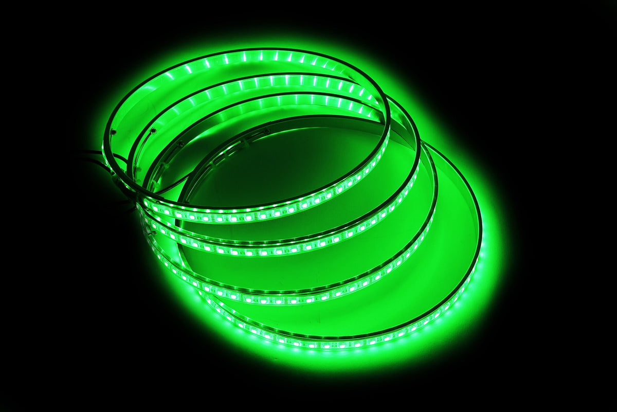 high intensity wheel lights green