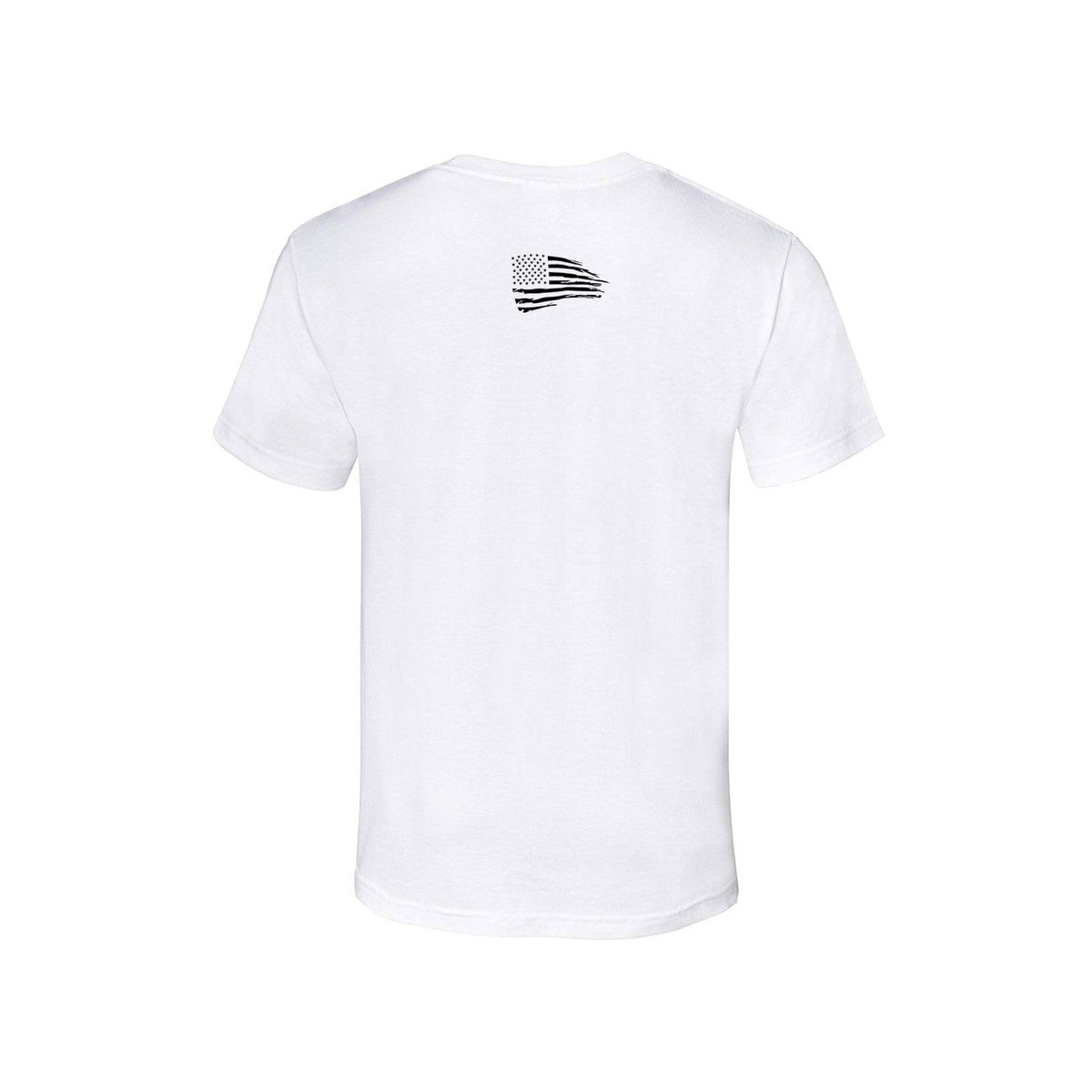 Short Sleeve T-Shirt in White. Exclusively made and shot by FCK Lightbars (Back shot)