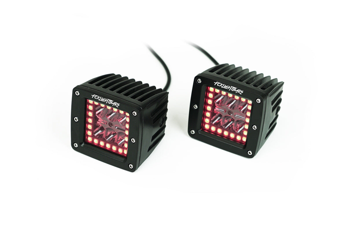 RGB High-Output Pods w/ Color Halo - FCK Lightbars LED pods included in vehicle specific light kits