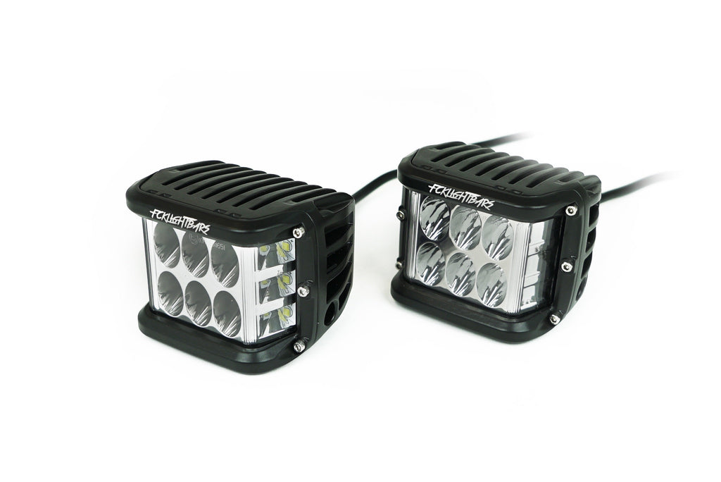 Side Liner 120° Ditch Pods - FCK Lightbars LED pods included in vehicle specific light kits
