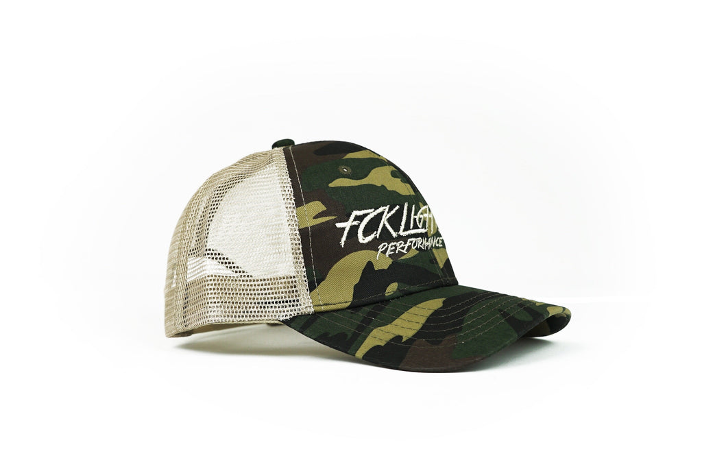 FCK Lightbars Snapback Hat – Army Camo / Desert Tan