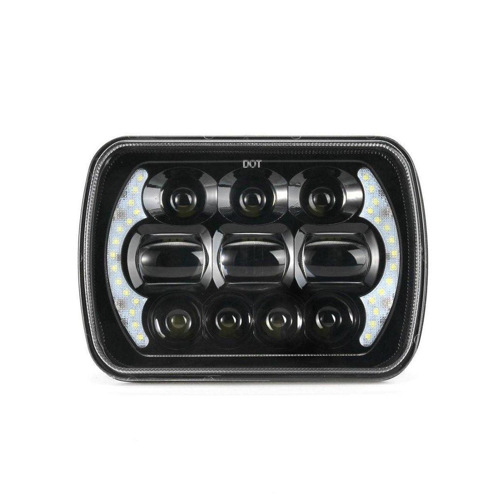 Auxbeam 65W 7x6 LED Hi-Lo Beam Headlights with DRL for Toyota Pickup Truck
