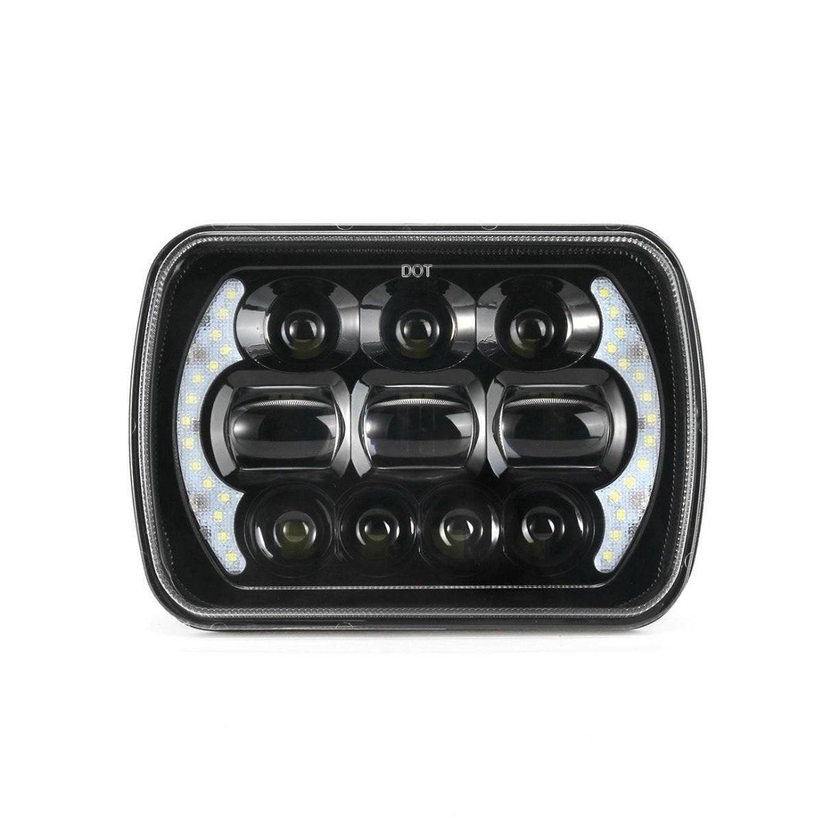 Auxbeam 65W 7x6 LED Hi-Lo Beam Headlights with DRL for Toyota Pickup Truck