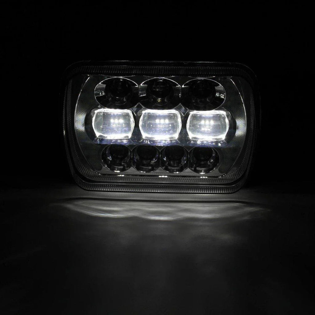 Auxbeam 65W 7x6 LED Hi-Lo Beam Headlights with DRL for Toyota Pickup Truck