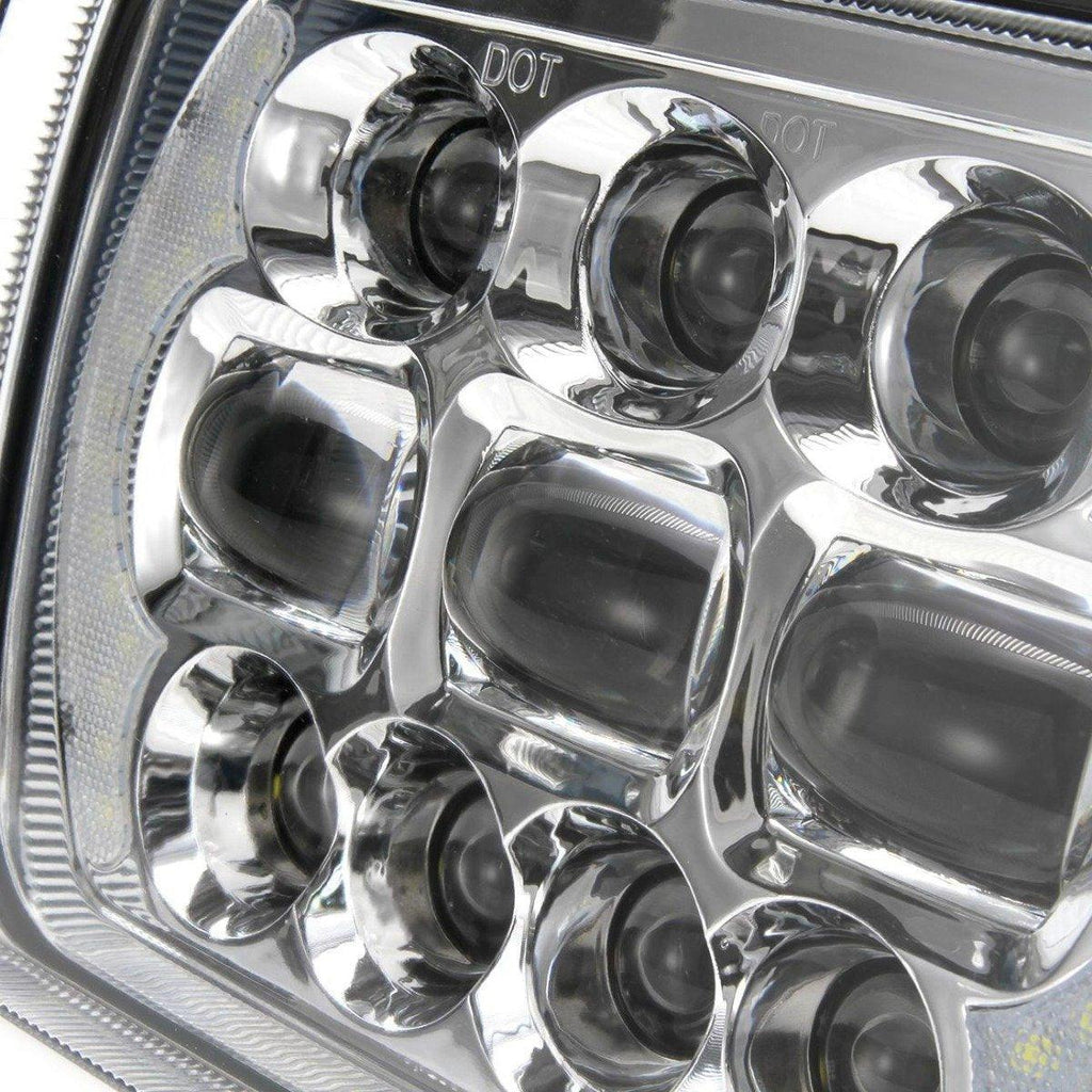 Auxbeam 65W 7x6 LED Hi-Lo Beam Headlights with DRL for Toyota Pickup Truck