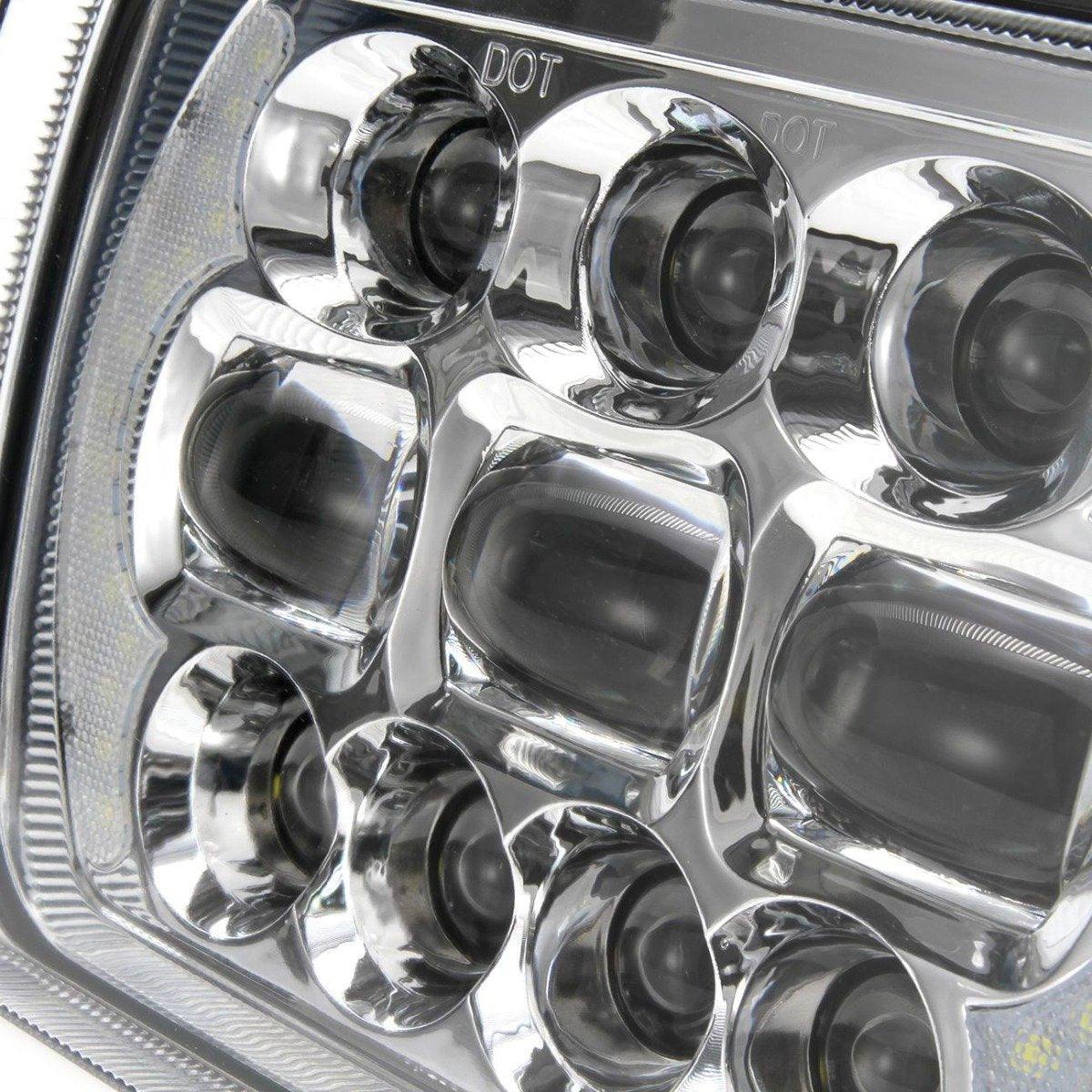 Auxbeam 65W 7x6 LED Hi-Lo Beam Headlights with DRL for Toyota Pickup Truck