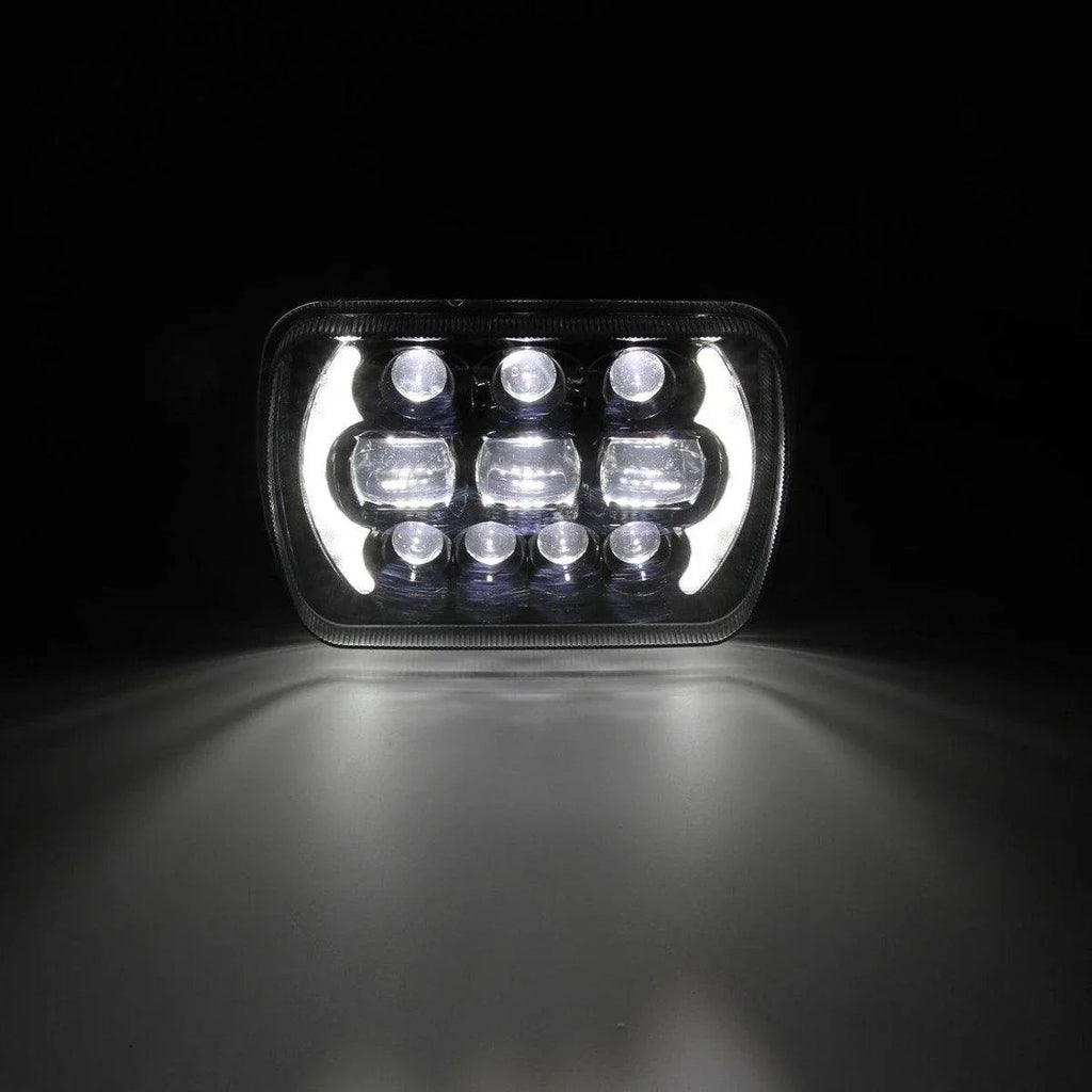Auxbeam 65W 7x6 LED Hi-Lo Beam Headlights with DRL for Toyota Pickup Truck
