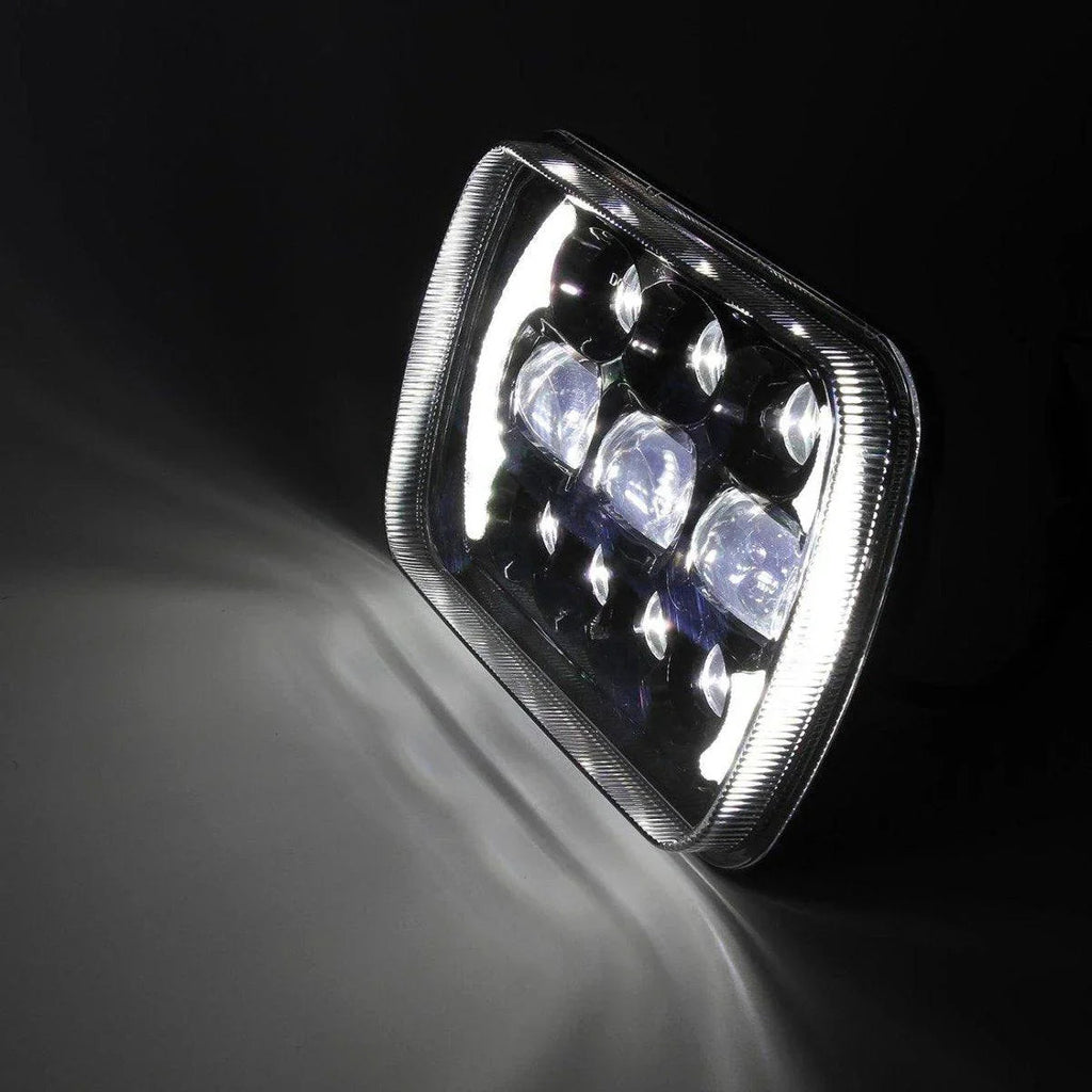 Auxbeam 65W 7x6 LED Hi-Lo Beam Headlights with DRL for Toyota Pickup Truck