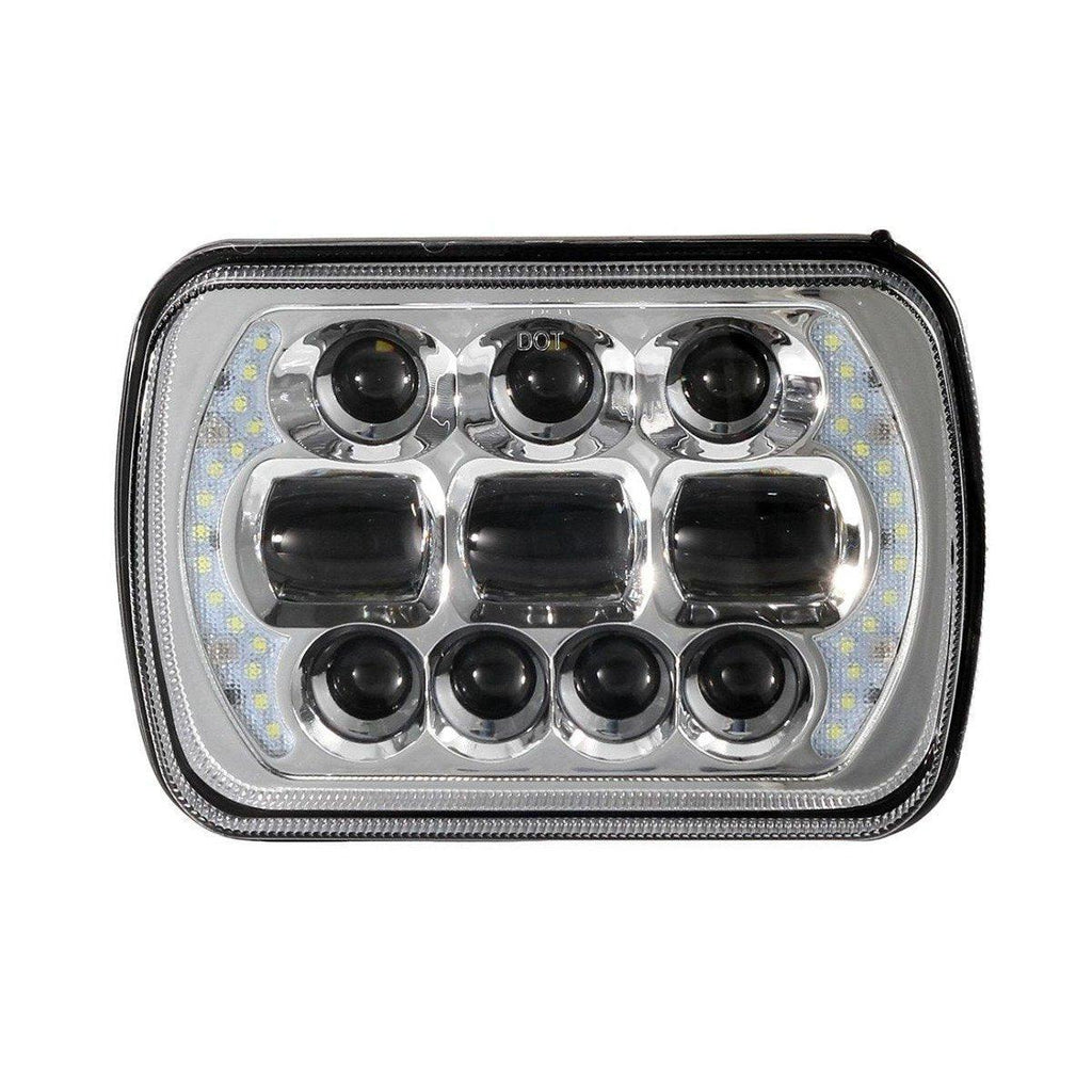Auxbeam 65W 7x6 LED Hi-Lo Beam Headlights with DRL for Toyota Pickup Truck