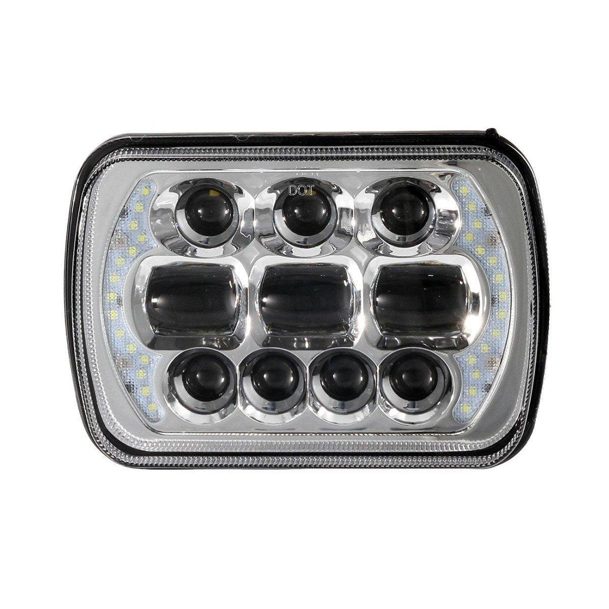 Auxbeam 65W 7x6 LED Hi-Lo Beam Headlights with DRL for Toyota Pickup Truck