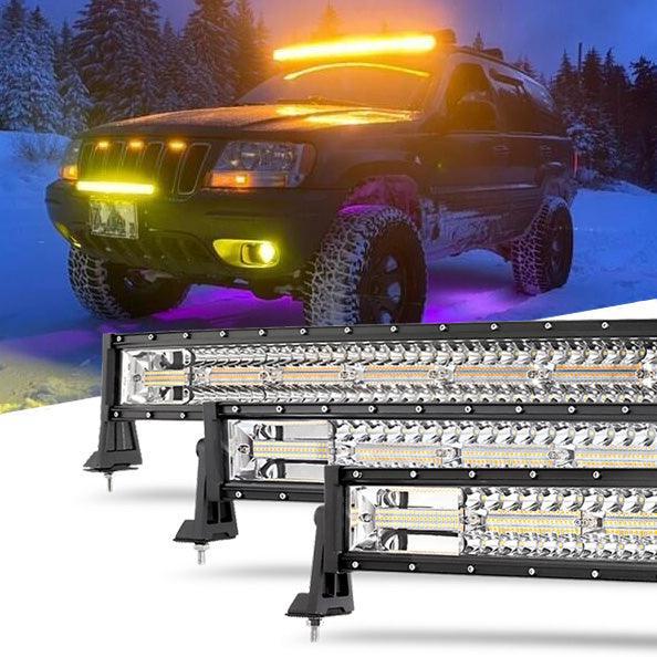 Auxbeam Series 22 Inch/30 Inch/42 Inch/50 Inch White&Amber LED Light Bars
