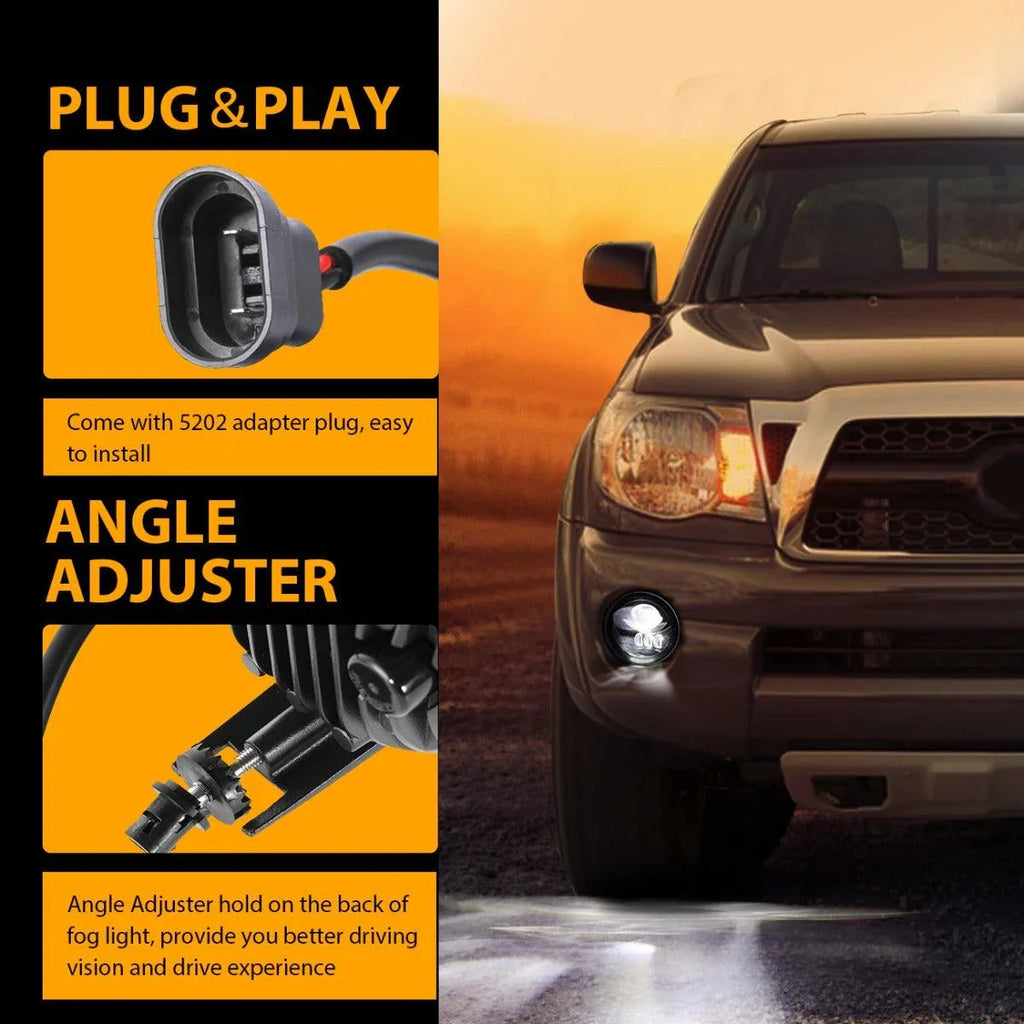 Auxbeam 27W Black LED Fog Light for Toyota Tacoma 2005-2011/ Toyota Solara