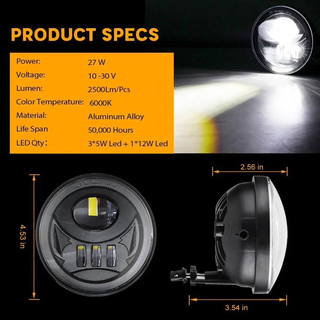 Auxbeam 27W Black LED Fog Light for Toyota Tacoma 2005-2011/ Toyota Solara
