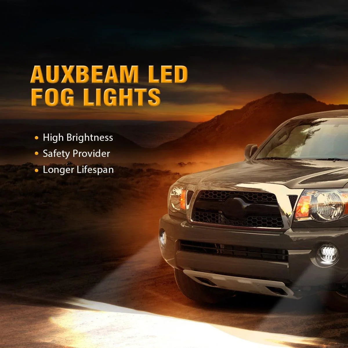 Auxbeam 27W Black LED Fog Light for Toyota Tacoma 2005-2011/ Toyota Solara