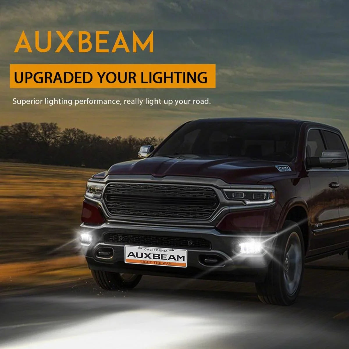 Auxbeam 36W LED Fog Light for Dodge Ram 1500 2009-2012 Dodge Ram 2500/3500