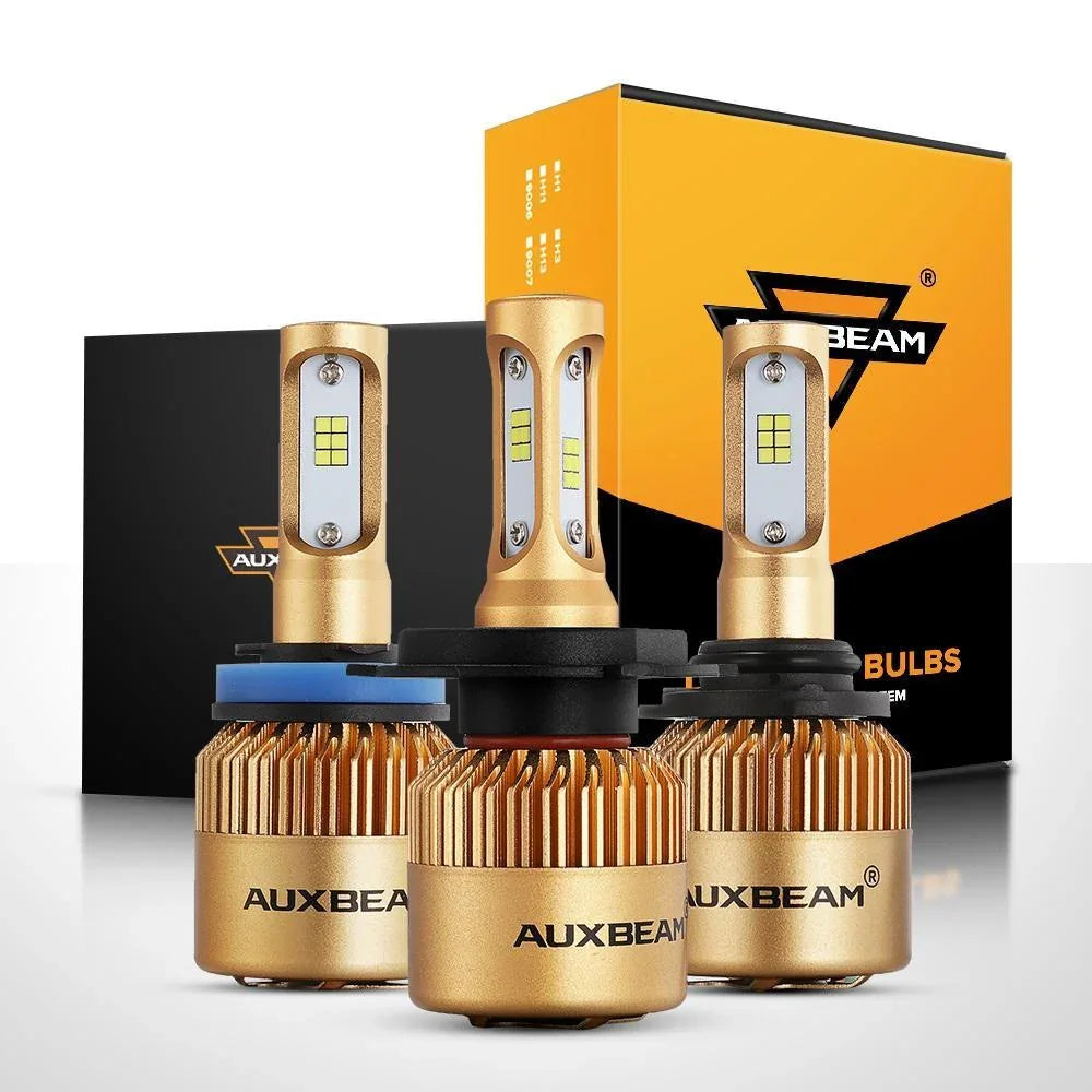 Auxbeam Fan Cooling S3 Series 72W LED Headlight Bulbs 6500K Cool White