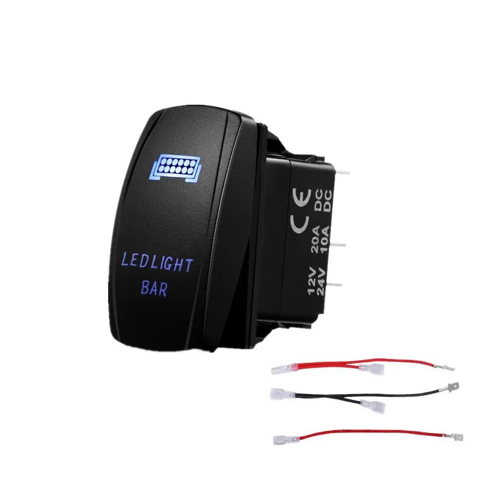 5 Pin Laser On/Off switches 20A/12V 10A/24V Switch with Jumper Wires Set for Cars,Trucks,RVs