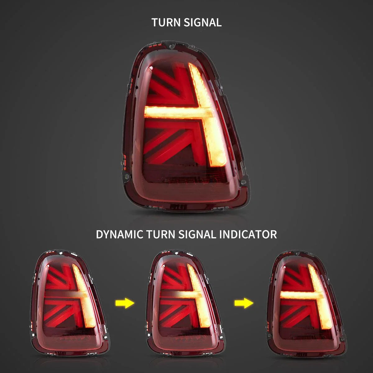 Vland LED Tail Lights Assembly for 2007-2015 Mini R
